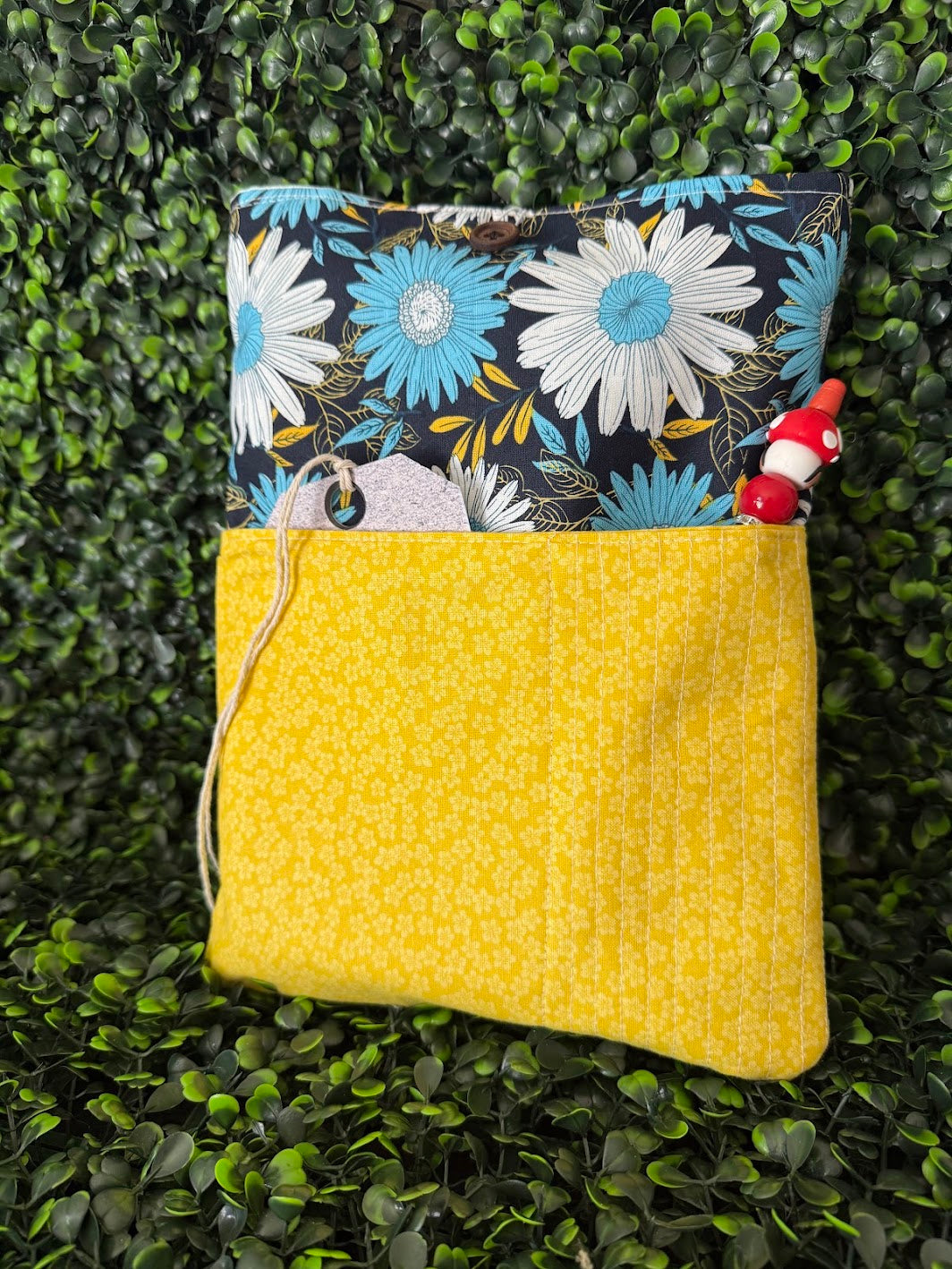 Blue Floral Book Sleeve