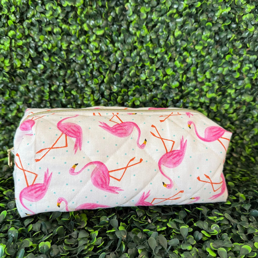 Medium Flamingo Makeup Bag