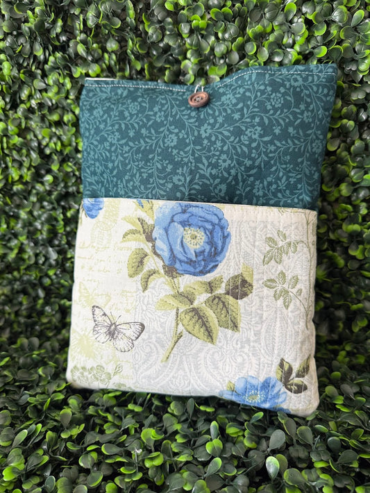 Green Floral Book Sleeve