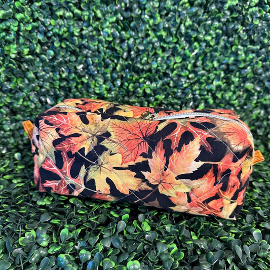 Medium Fall Leaves Makeup Bag